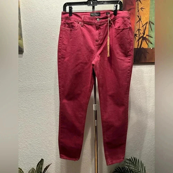Lucky Brand Ava skinny maroon jeans size 8/29 - Picture 3 of 13